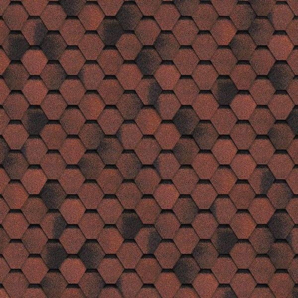 Мягкая битумная черепица Shinglas Финская, Красный